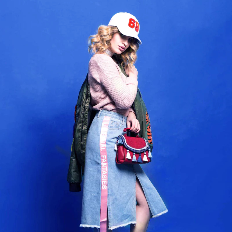 Фон Grifon B-115, тканевый, 3х7 м, синий хромакей