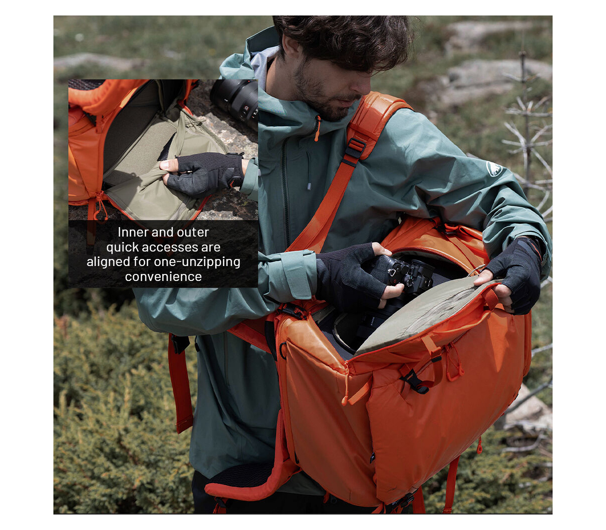 Рюкзак PGYTECH OnePro Flex 40L + Camera Insert M, цвет Sunset Orange