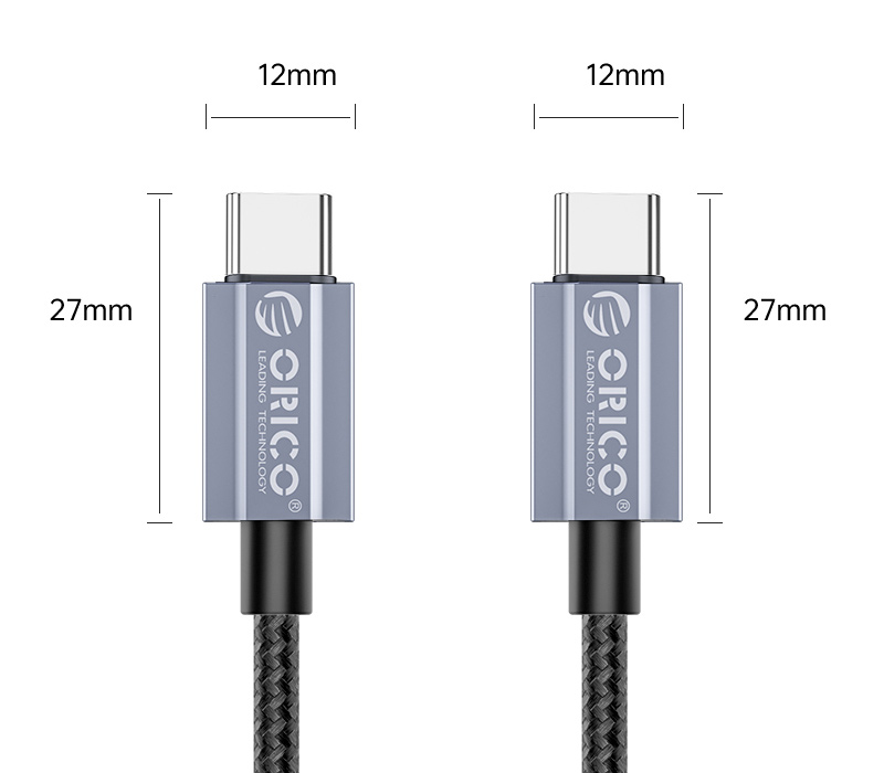 Кабель Orico GQA100-15, USB 2.0 Type C, PD 100 Вт, 480 Мб/с, 1.5 м