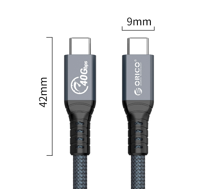 Кабель Orico TBZ4-08, USB4 / Thunderbolt 4, 40 Гбит/с, 0.8 м
