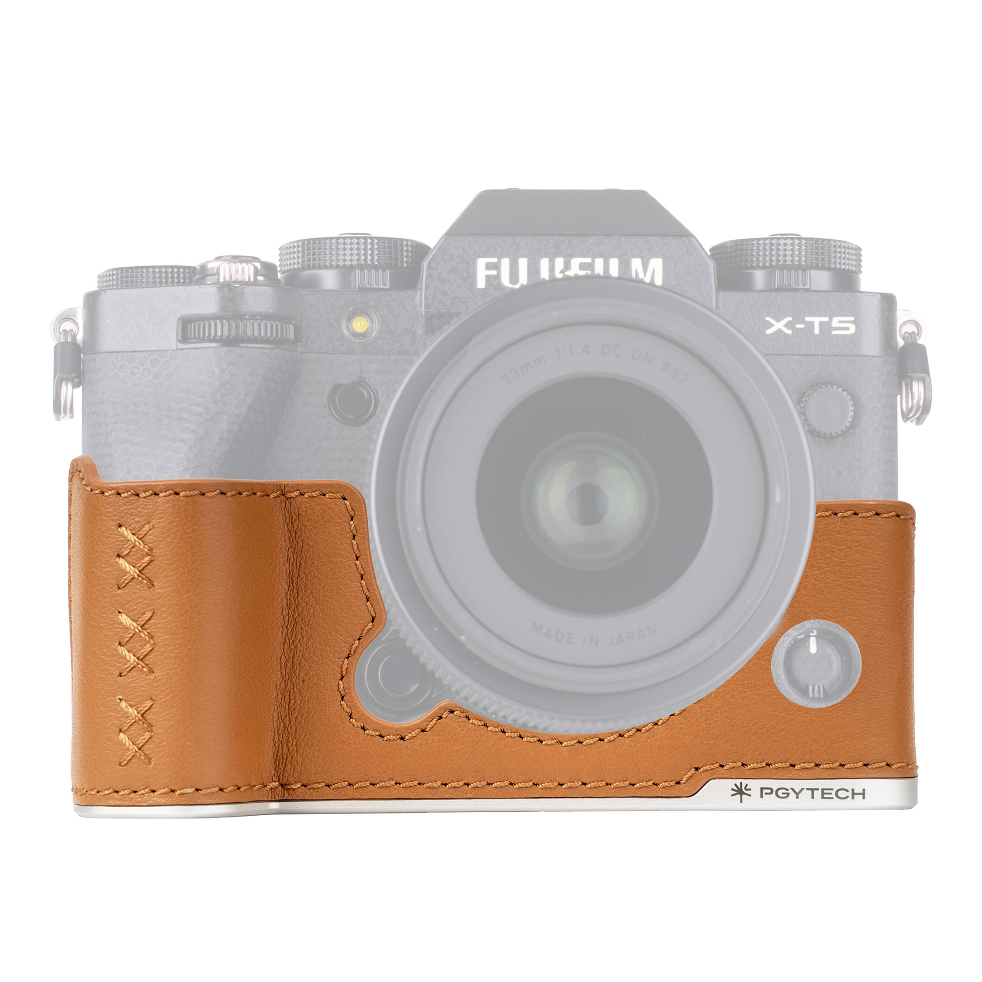 Чехол PGYTECH Leather Camera Case для Fujifilm X-T5, цвет: Clay Brown