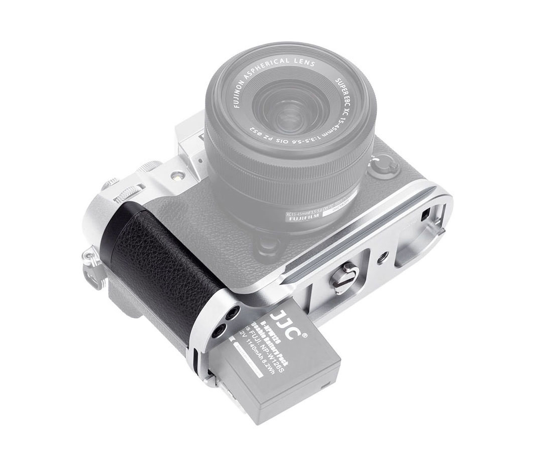 Дополнительный хват JJC HG-XT50 Silver, для Fujifilm X-T50, серебристый