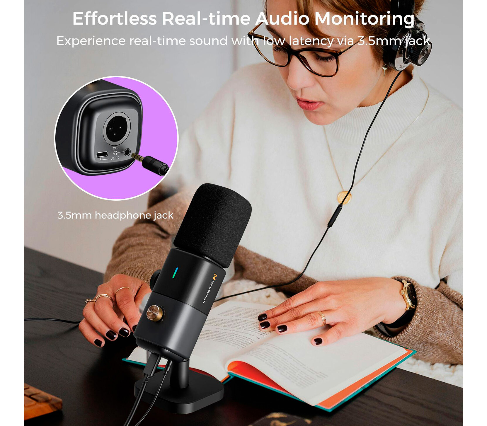 Микрофон Nearity NearStream AM15X, настольный, USB-C / XLR