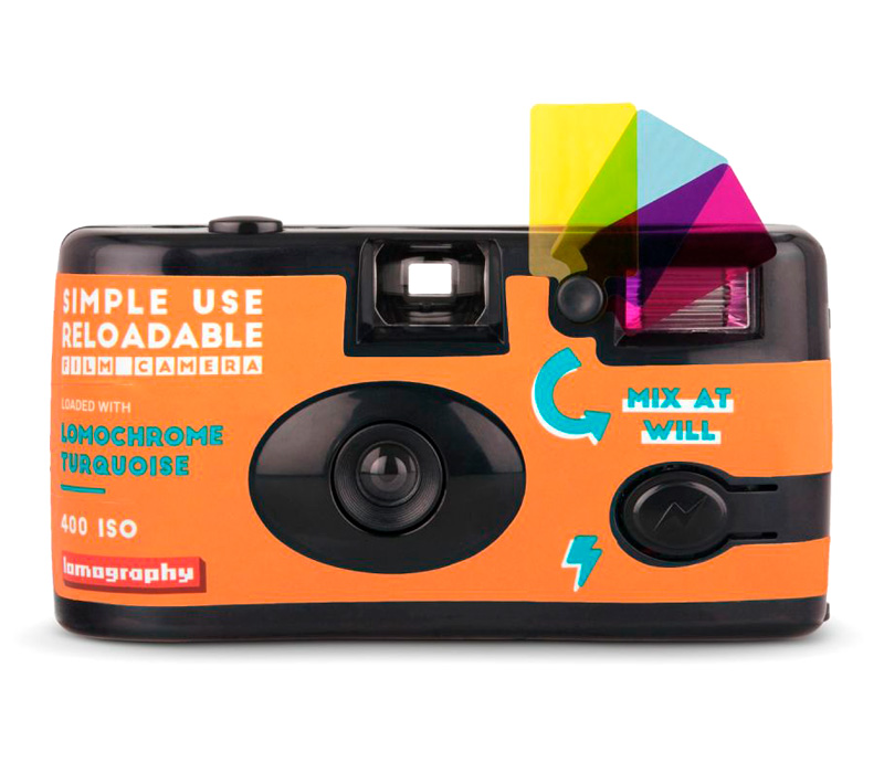 Пленочный фотоаппарат Lomography Simple Use Camera 400/27 Turquoise (уцененный)