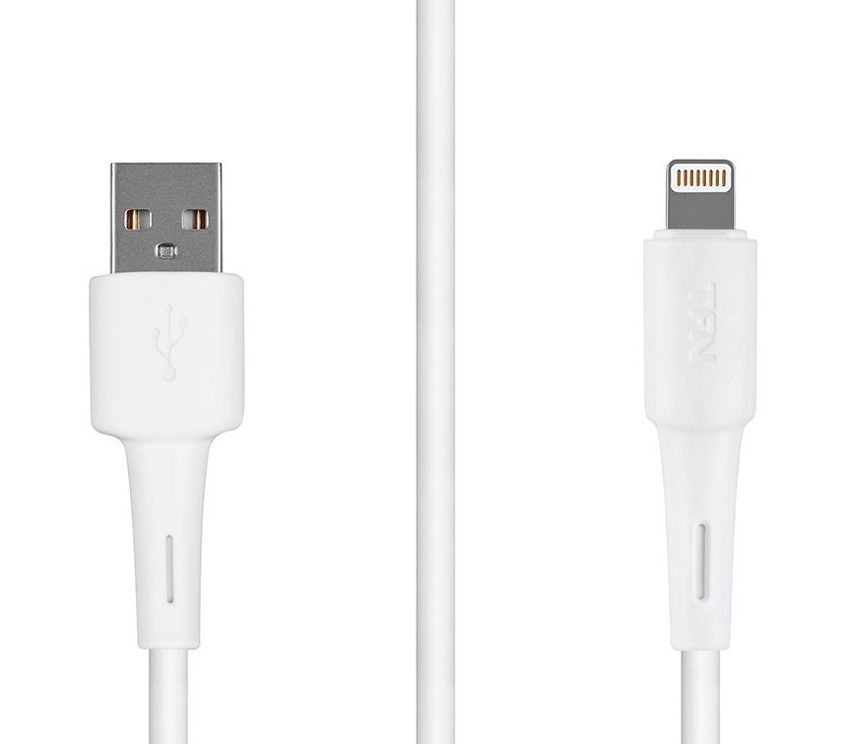 Кабель TFN USB-А / Lightning, ПВХ, 2 м, белый