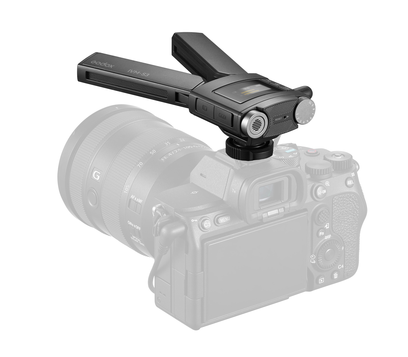 Микрофон Godox IVM-S3, стерео, 3.5 мм TRS / TRRS