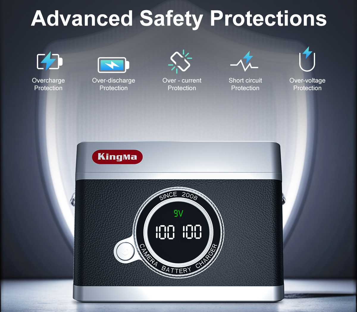 Зарядный кейс Kingma BM070-LPE17 для 2х Canon LP-E17, черный
