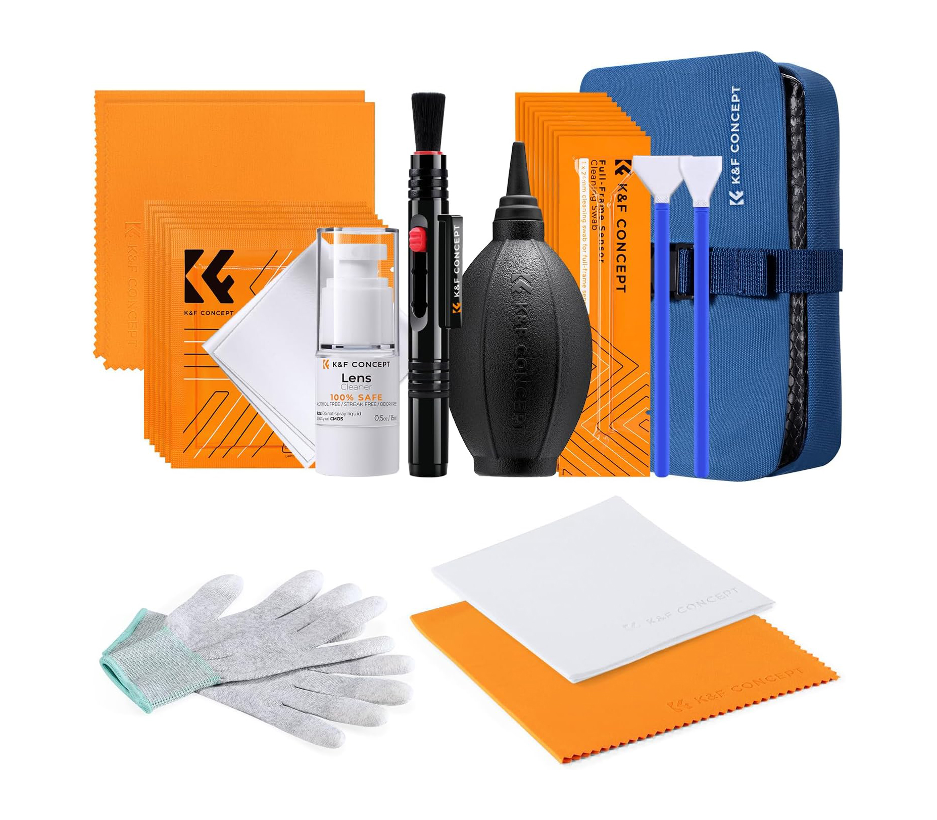 Набор для чистки K&F Concept 1868, матриц и оптики, 23 в 1