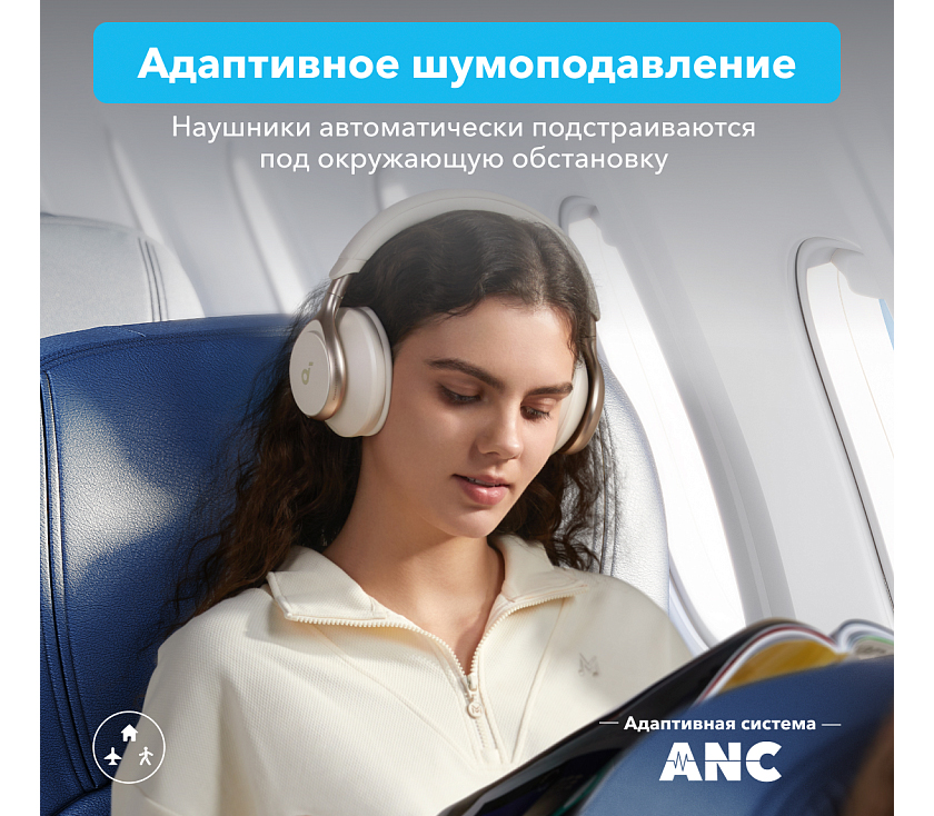 Беспроводные наушники Anker Soundcore Space One A3035, белые