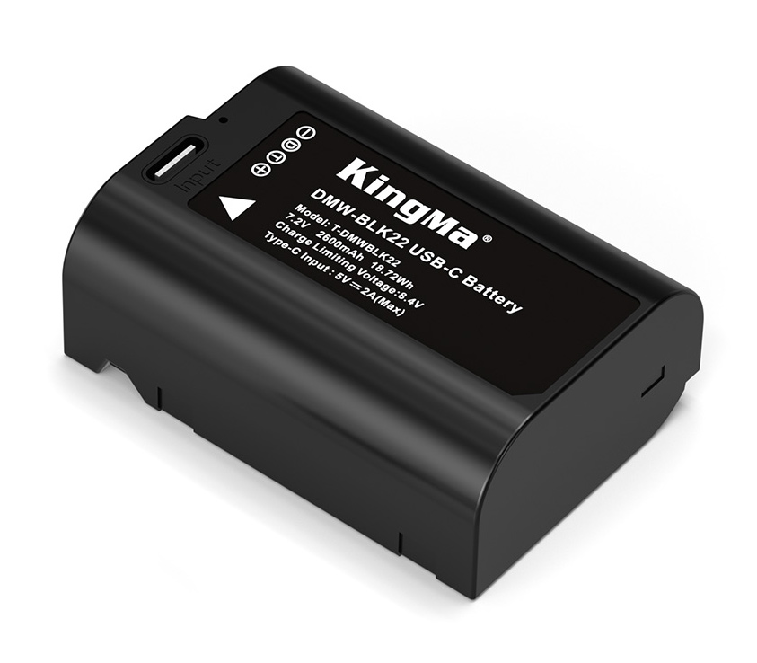 Аккумулятор Kingma DMW-BLK22 2600 мАч, с портом зарядки Type-C