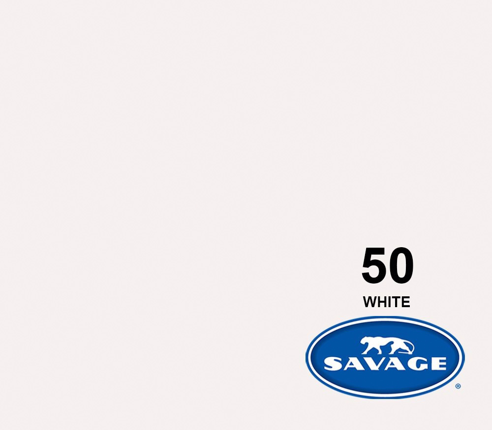 Фон Savage SA 50-12 White, бумажный, 2.72x11 м, белый