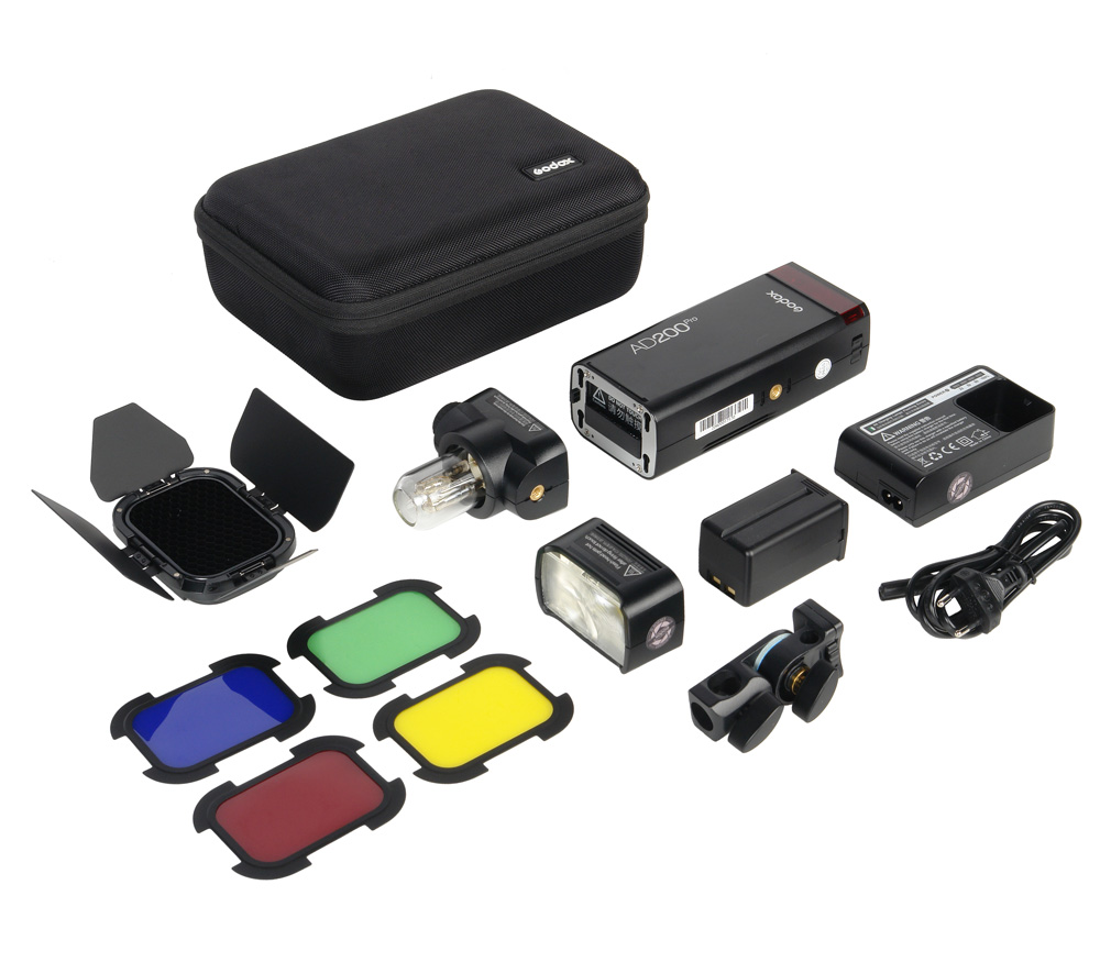 Вспышка Godox Witstro AD200Pro (со шторками BD-07)