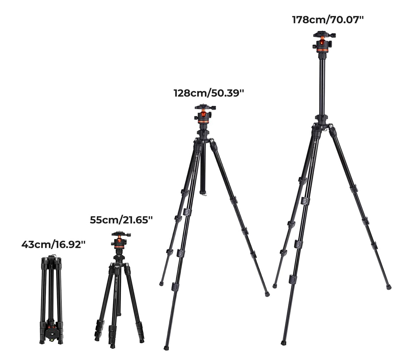 Штатив K&F Concept K234A3 с шаровой головой BH-36
