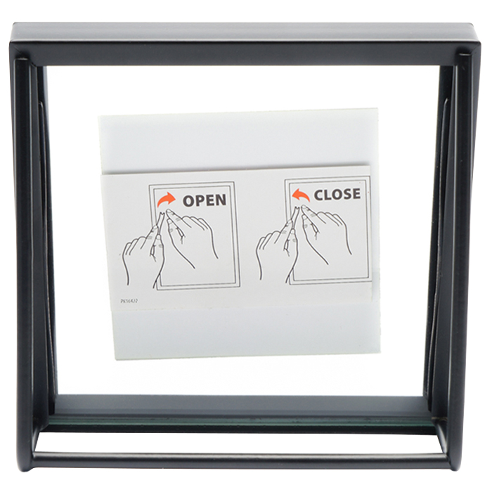 Фоторамка Fotografia 10x10 см, металл и стекло, черная (FFM-5400)