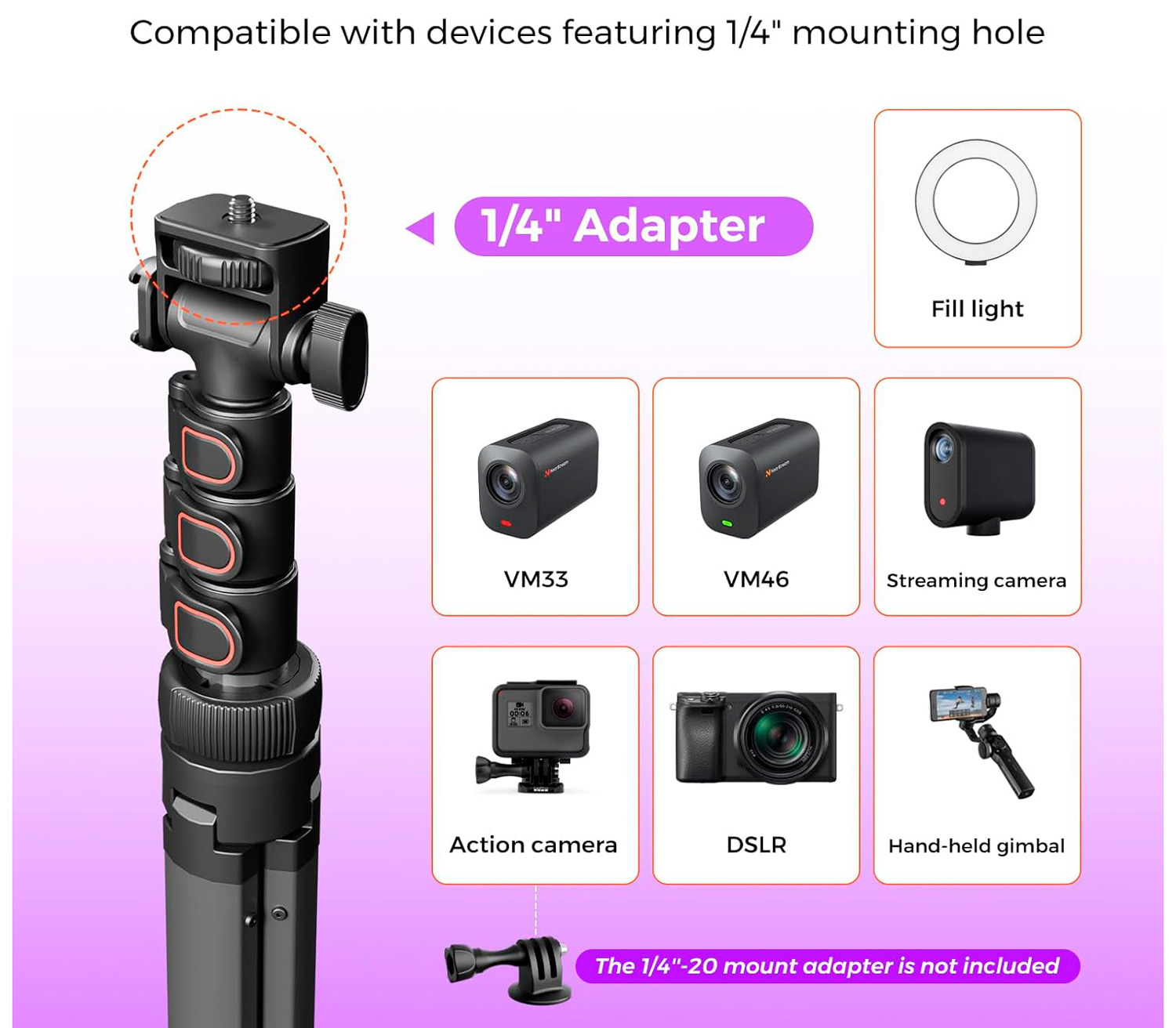 Стойка Nearity NearStream CZT02, 50 - 160 см, до 3 кг