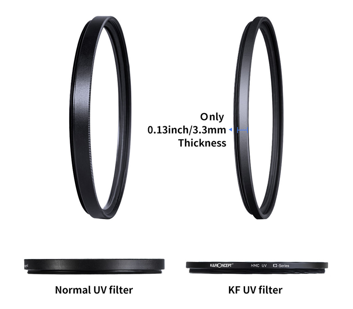 Светофильтр K&F Concept HMC UV, Blue Coated, 58 мм