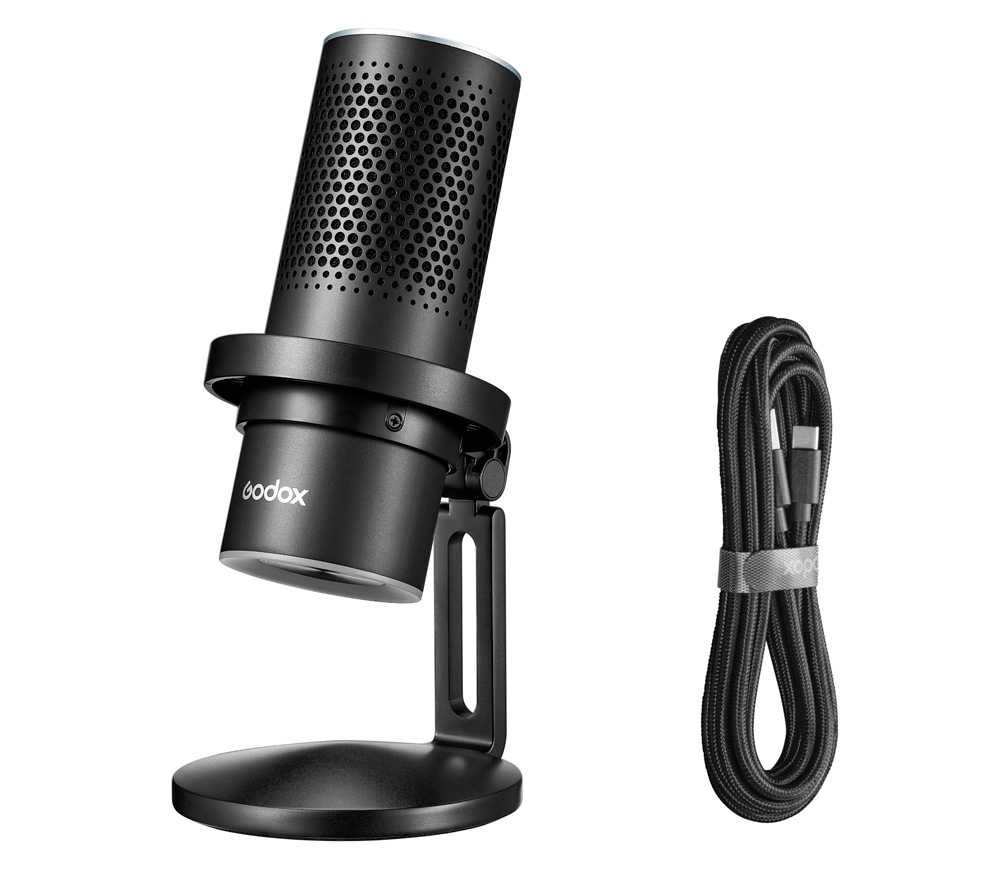 Микрофон Godox EM68X, настольный, USB, с RGB подсветкой