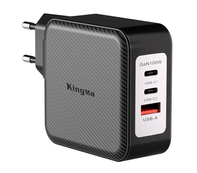 Зарядное устройство Kingma 100W GaN USB Charger, 100 Вт, 2х USB-C + USB-A (уцененный)