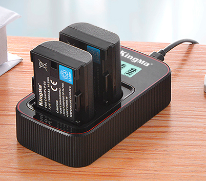 Зарядное устройство Kingma BM058-LPE6, USB, для 2х Canon LP-E6, дисплей