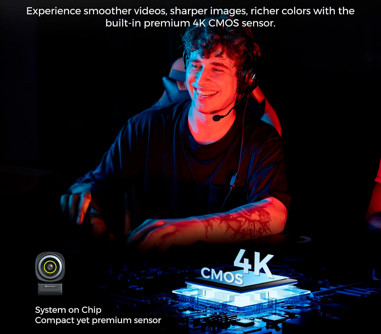 Веб-камера Nearity NearStream V08AF, 4K 30p, AI кадрирование и шумоподавление (уцененный)