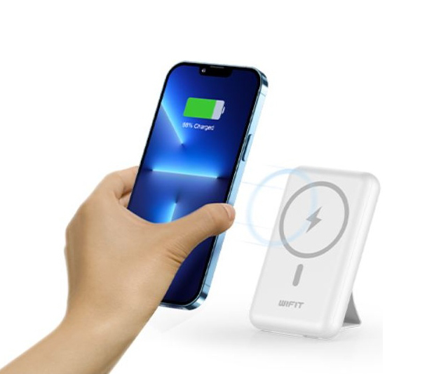 Внешний аккумулятор Wifit Magnetic Wireless WIMAG Pro, беспроводная зарядка, 10 000 мАч, белый