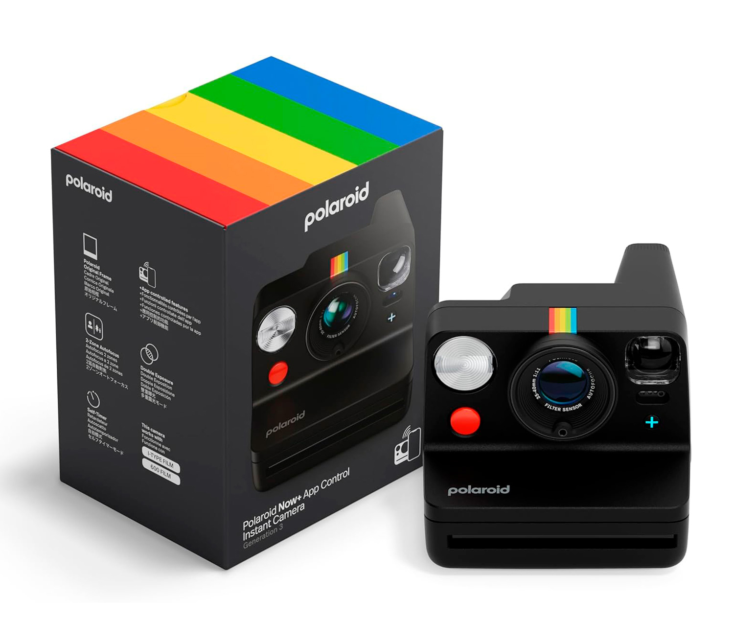 Фотоаппарат моментальной печати Polaroid Now+ Generation 3, черный