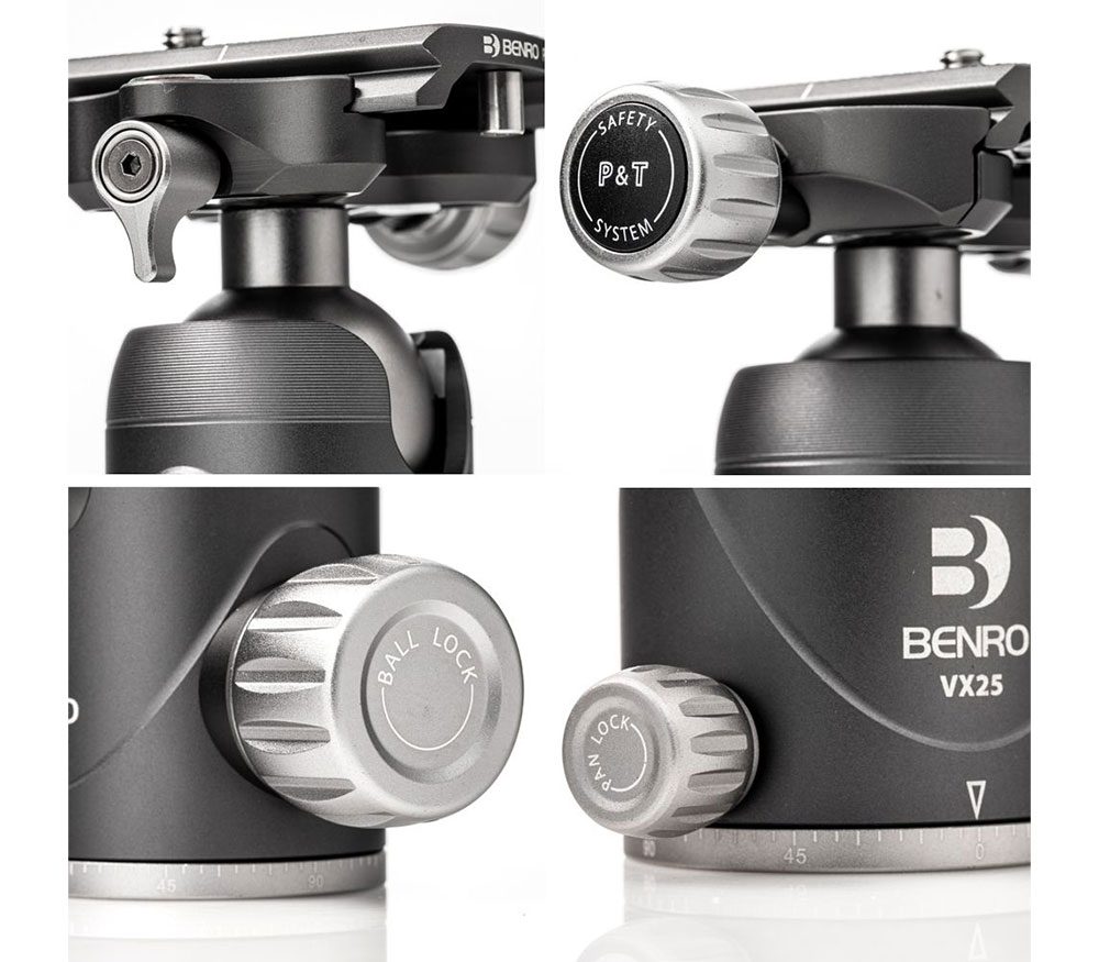 Штатив Benro Bat FBAT24C с головой VX25, цанговые замки, карбон