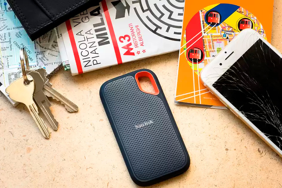 Внешний диск SanDisk Extreme Portable SSD 2TB, USB 3.2 Gen 2, 1000/1050 МБ/с