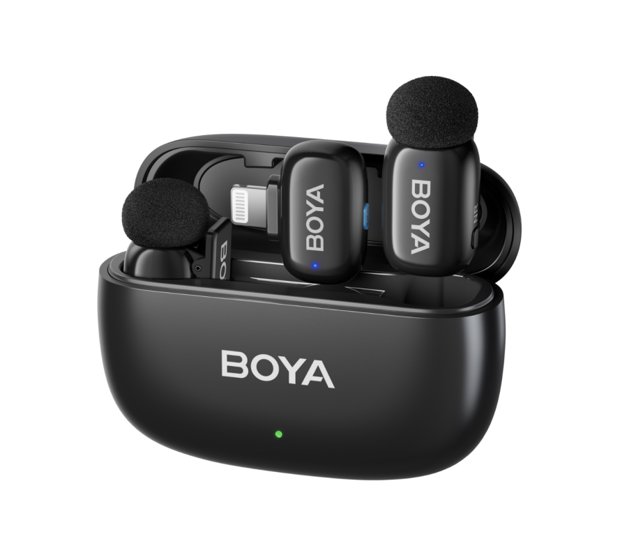 Беспроводная система Boya Mini-12, 2.4 ГГц, TX+TX+RX+RX, USB-C, Lightning, кейс