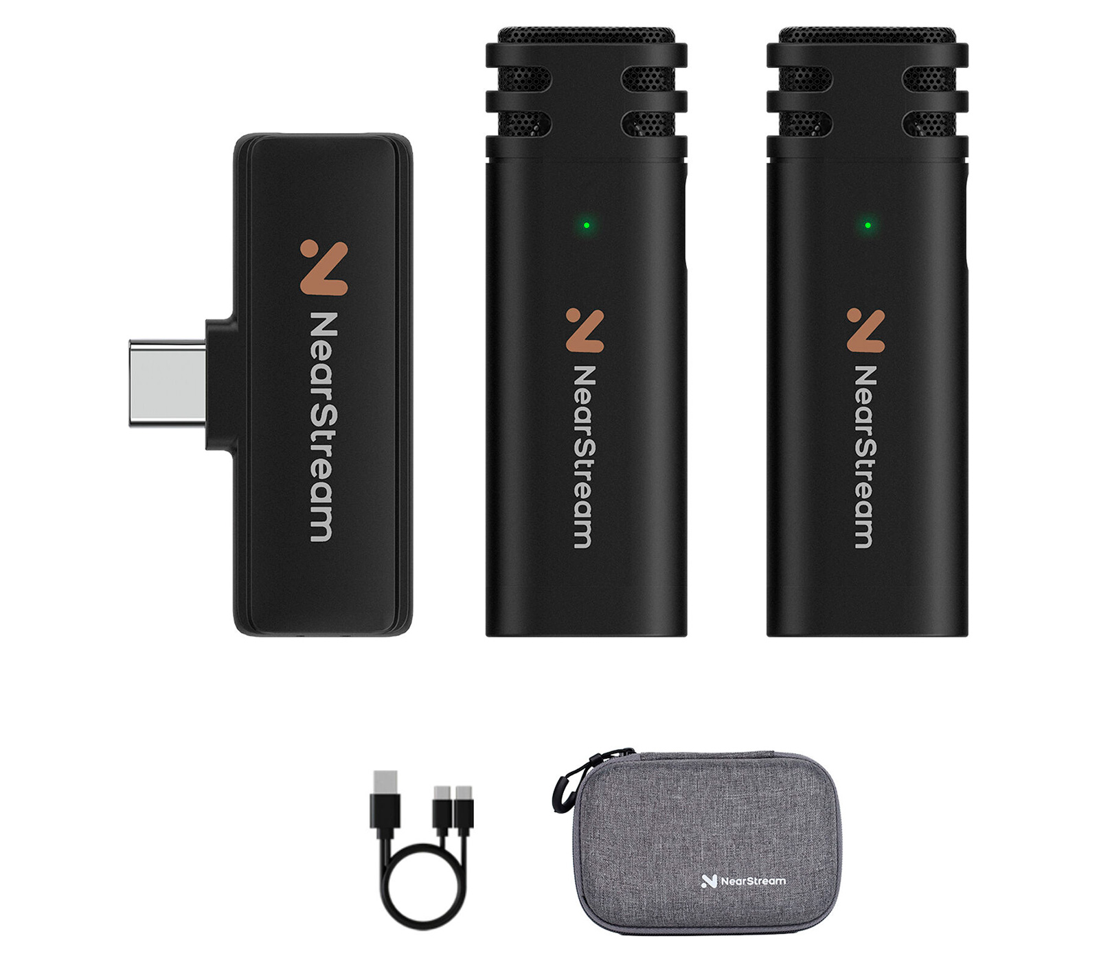 Беспроводная система Nearity NearStream AWM10T-P: 2 микрофона, приемник USB-C + адаптер Lightning