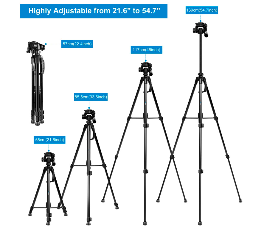 Штатив Puluz PU3096B, с головой + держатель для смартфона (уцененный)