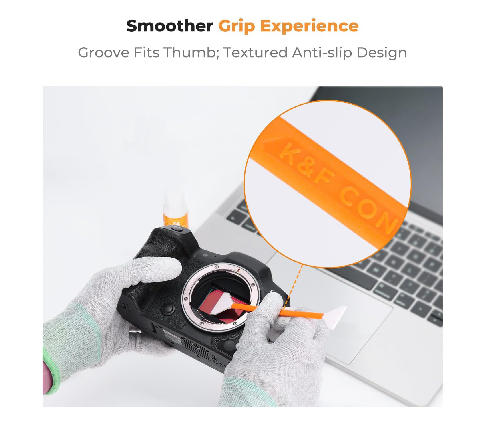 Шваброчки для чистки матриц K&F Concept 1965, для Full Frame камер, двухсторонние (10 шт, жидкость)