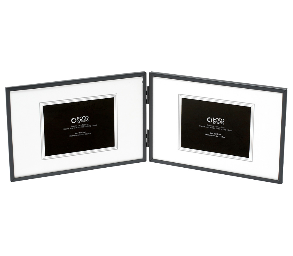 Фоторамка Fotografia для 2 фото 10x15 см, черная, FFM-5561/2
