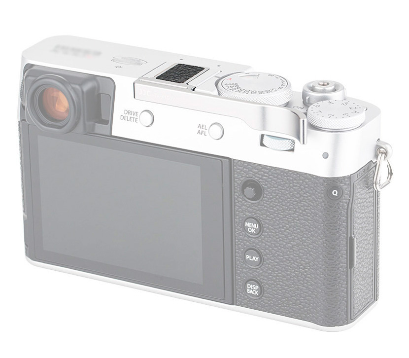 Упор для большого пальца JJC TA-X100V для Fujifilm X100-X100VI, X-E3, X-E4, серебристый