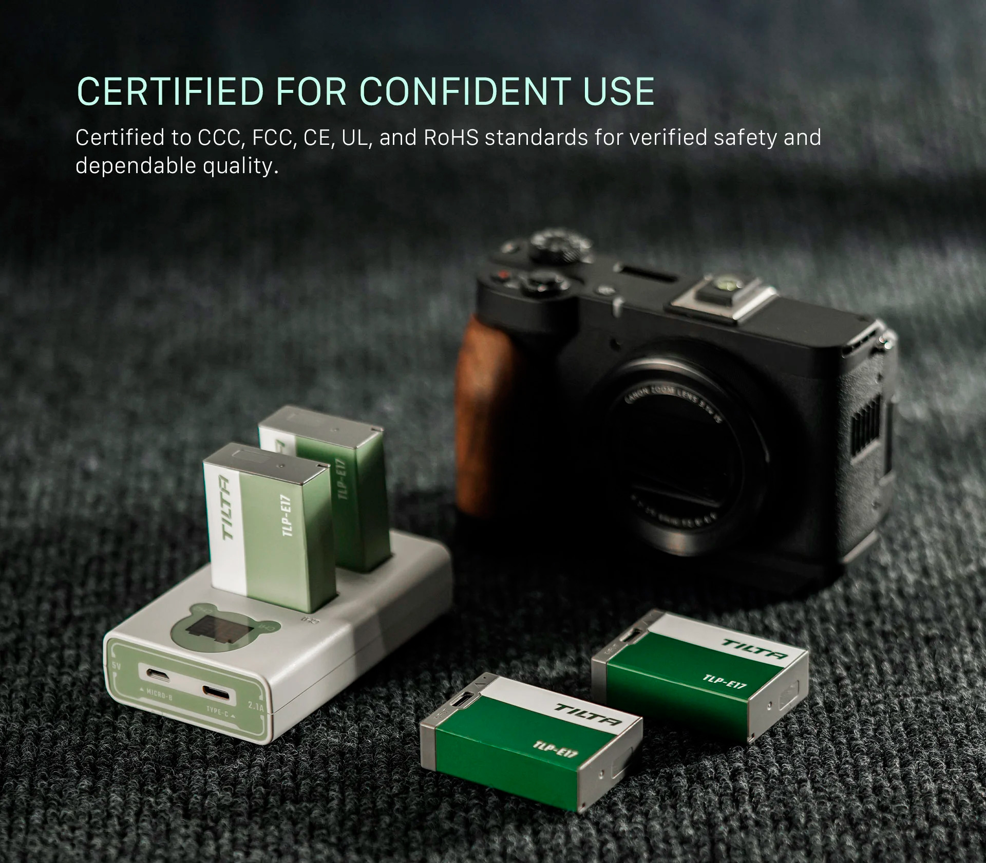 Зарядное устройство Tilta Battery Charger для 2х LP-E17, цвет Forest Green