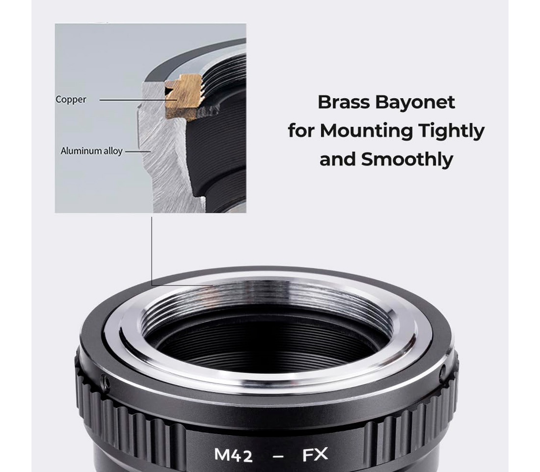 Адаптер K&F Concept M42-FX, для объективов M42 на камеры Fujifilm X