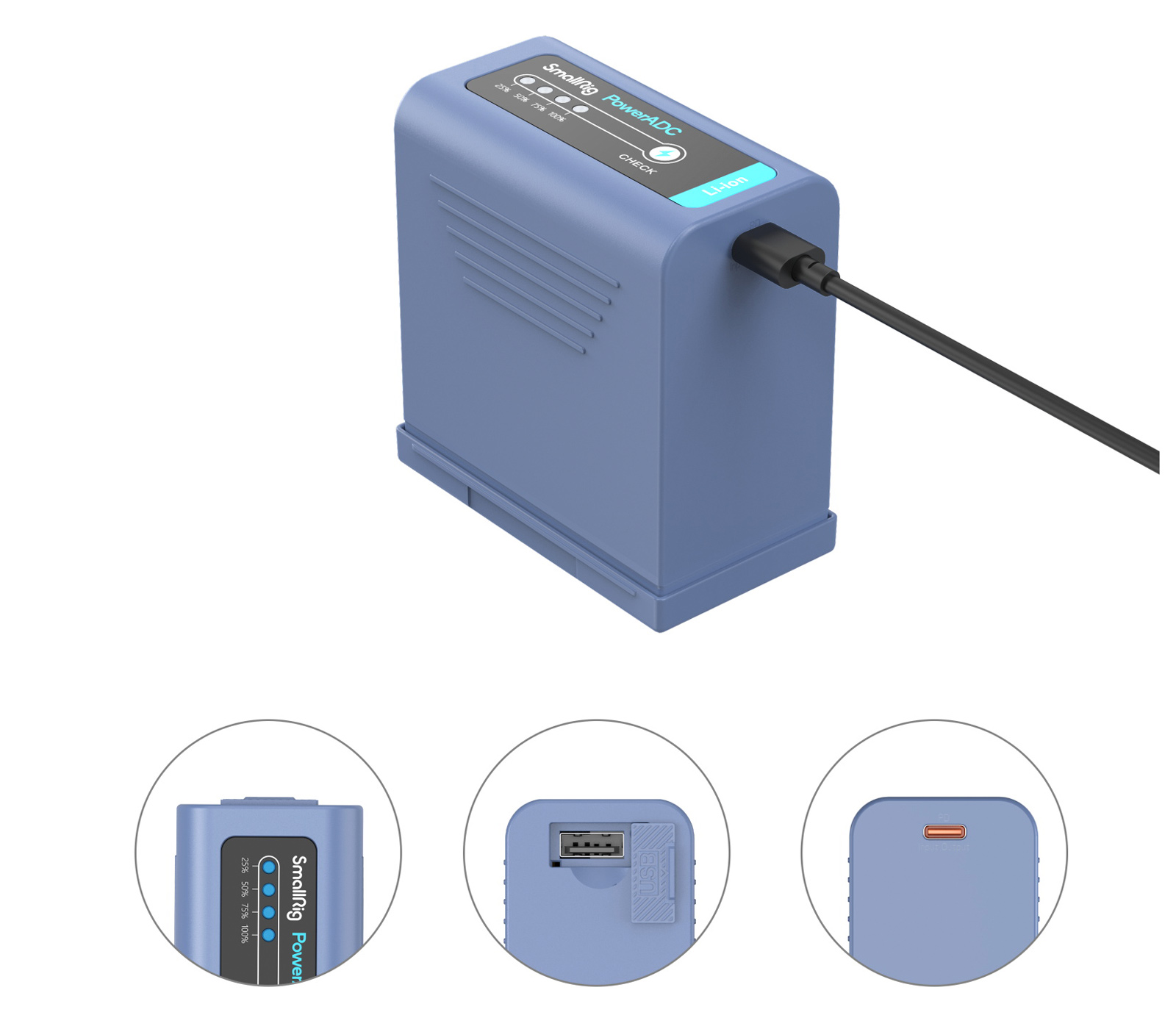 Аккумулятор SmallRig NP-F970, 10500 мАч, USB-C зарядка (4267)