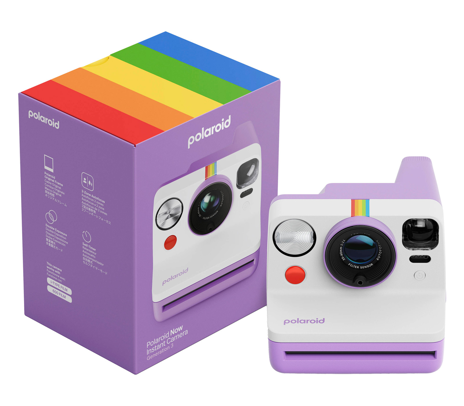 Фотоаппарат моментальной печати Polaroid Now Generation 3, пурпурный
