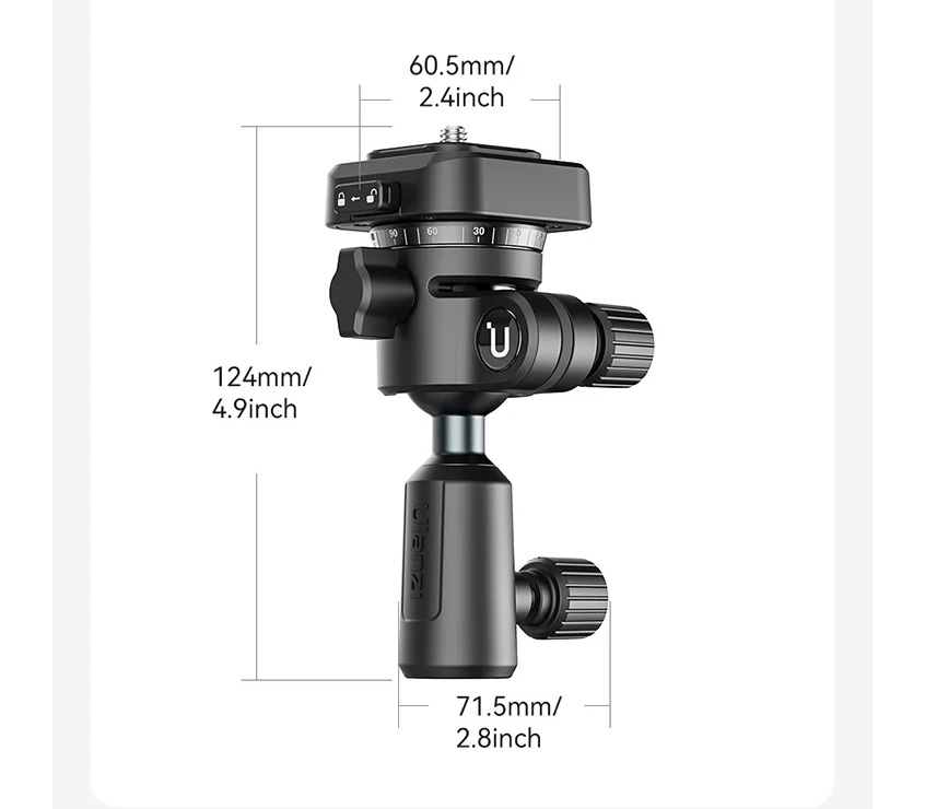 Шаровая голова Ulanzi TH02 Uka с креплением на студийную стойку, до 2.5 кг