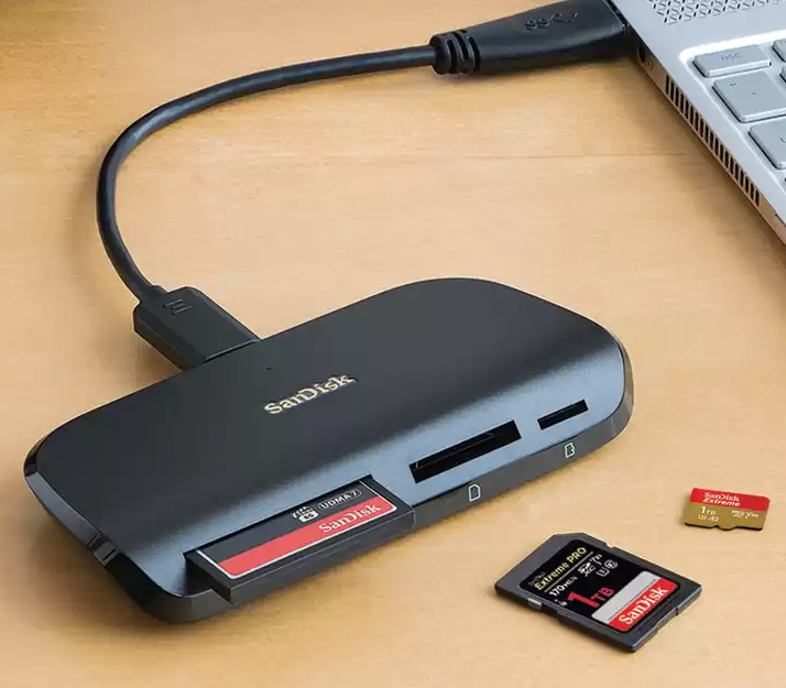 Карт-ридер SanDisk ImageMate Pro UHS I-II, SD/MicroSD/CF, USB-C