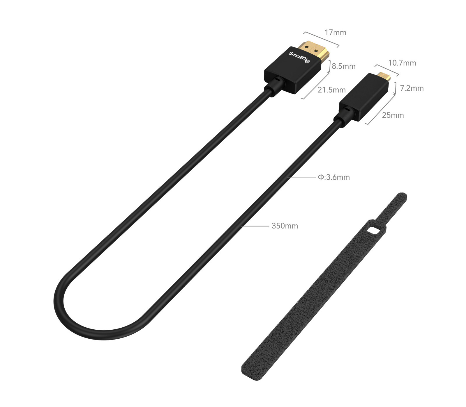 Кабель SmallRig 3042B Ultra Slim 4K HDMI A / D, 35 см