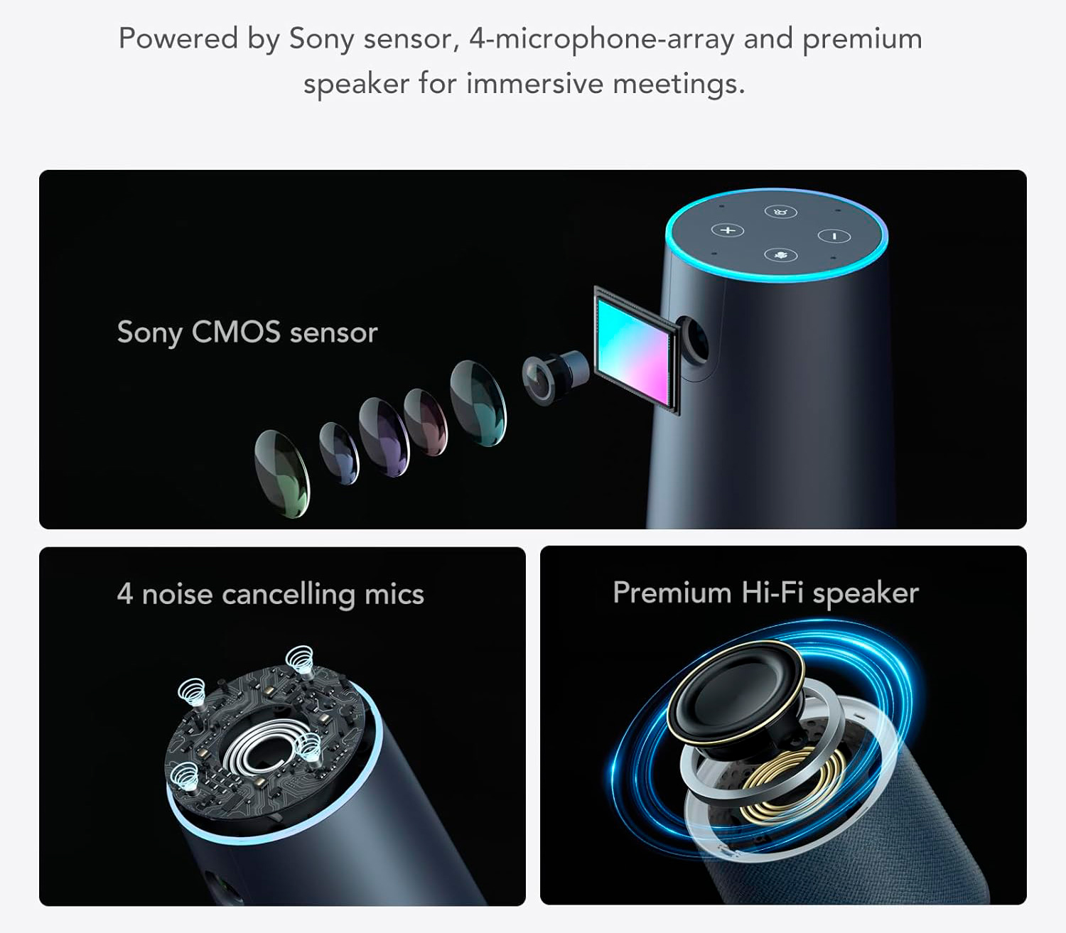 Веб-камера Nearity Nuroum C40, для видеоконференций, 120°, динамик