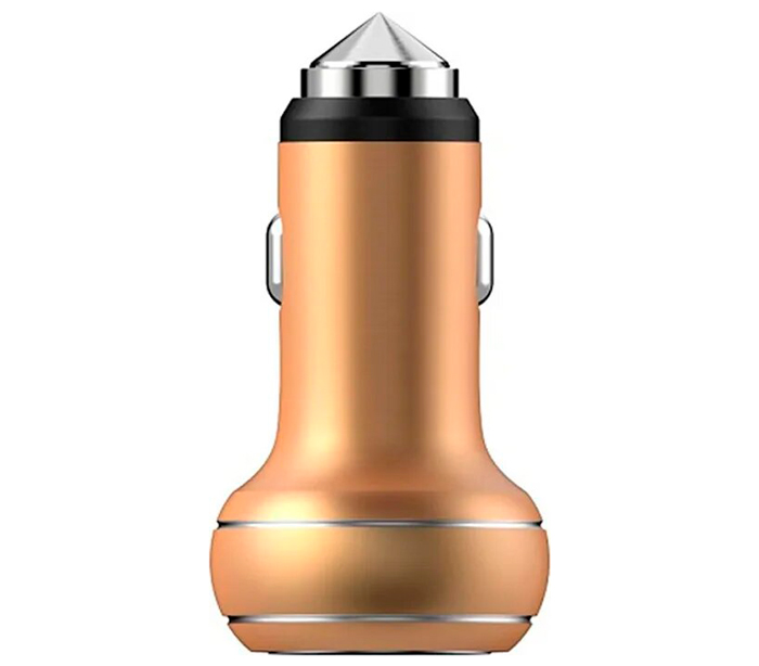 Автомобильное зарядное устройство Devia Thor Dual USB Port Car Charger, золотое