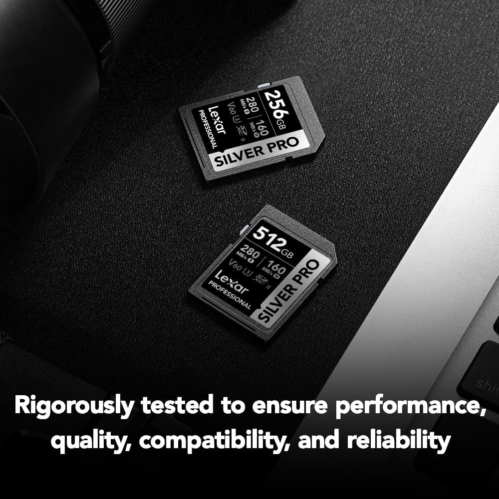 Карта памяти Lexar SDXC 512GB Professional Silver PRO UHS-II U3 V60 (280/160 MB/s)