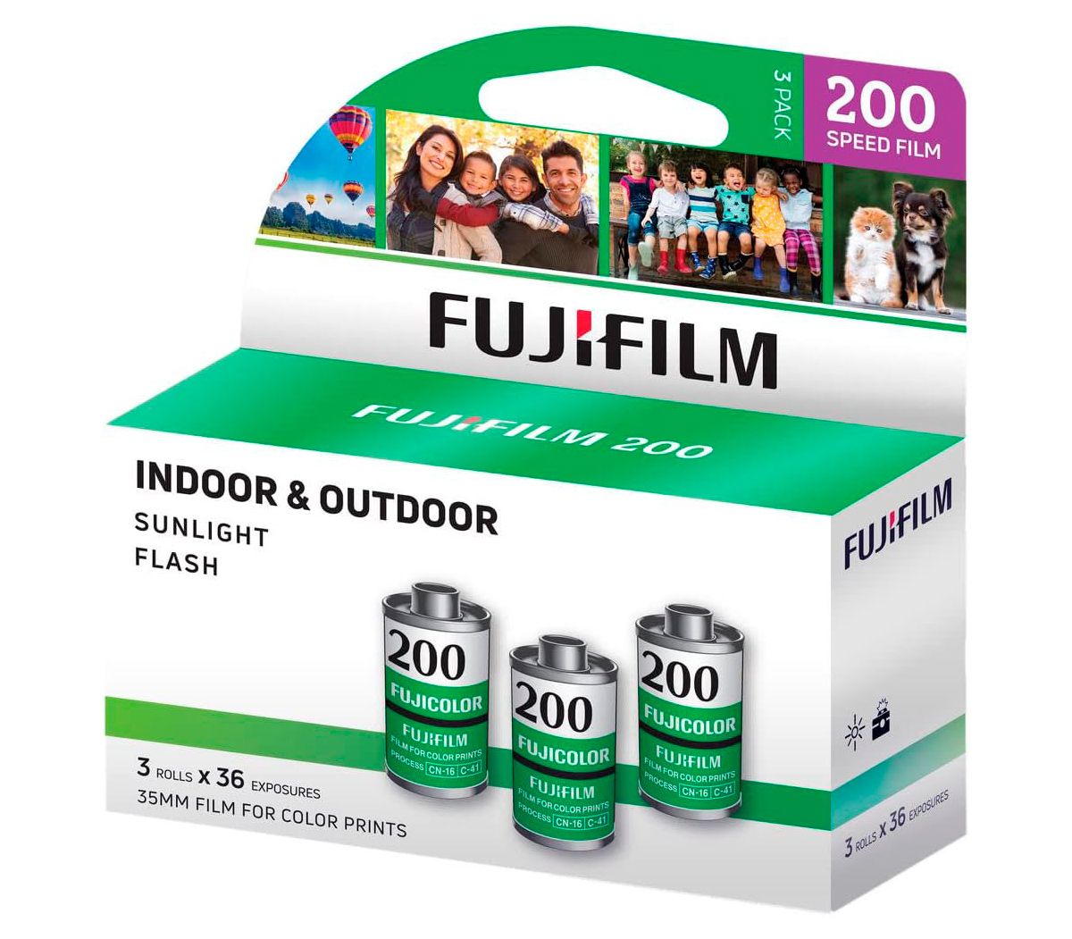 Фотопленка Fujifilm 200 Color Negative Film, 36 кадров, упаковка 3 шт. (уцененный)