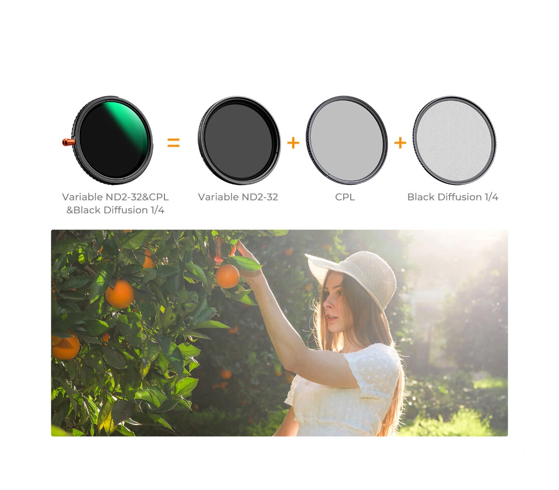 Светофильтр K&F Concept C-Series CPL / ND2-32 / Black Mist 1/4, 72 мм