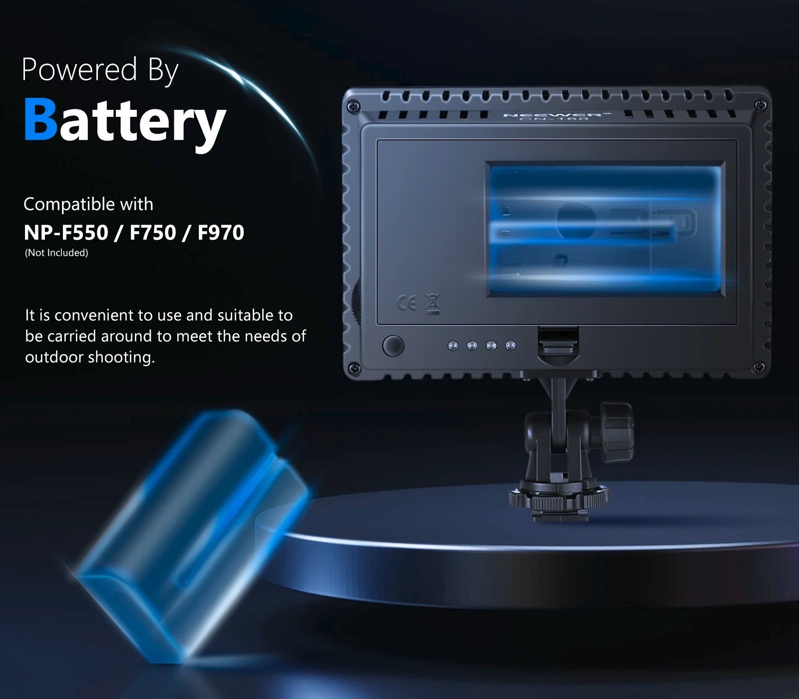 Осветитель Neewer CN-160, светодиодный, 5600К / 3200К, 9.6 Вт