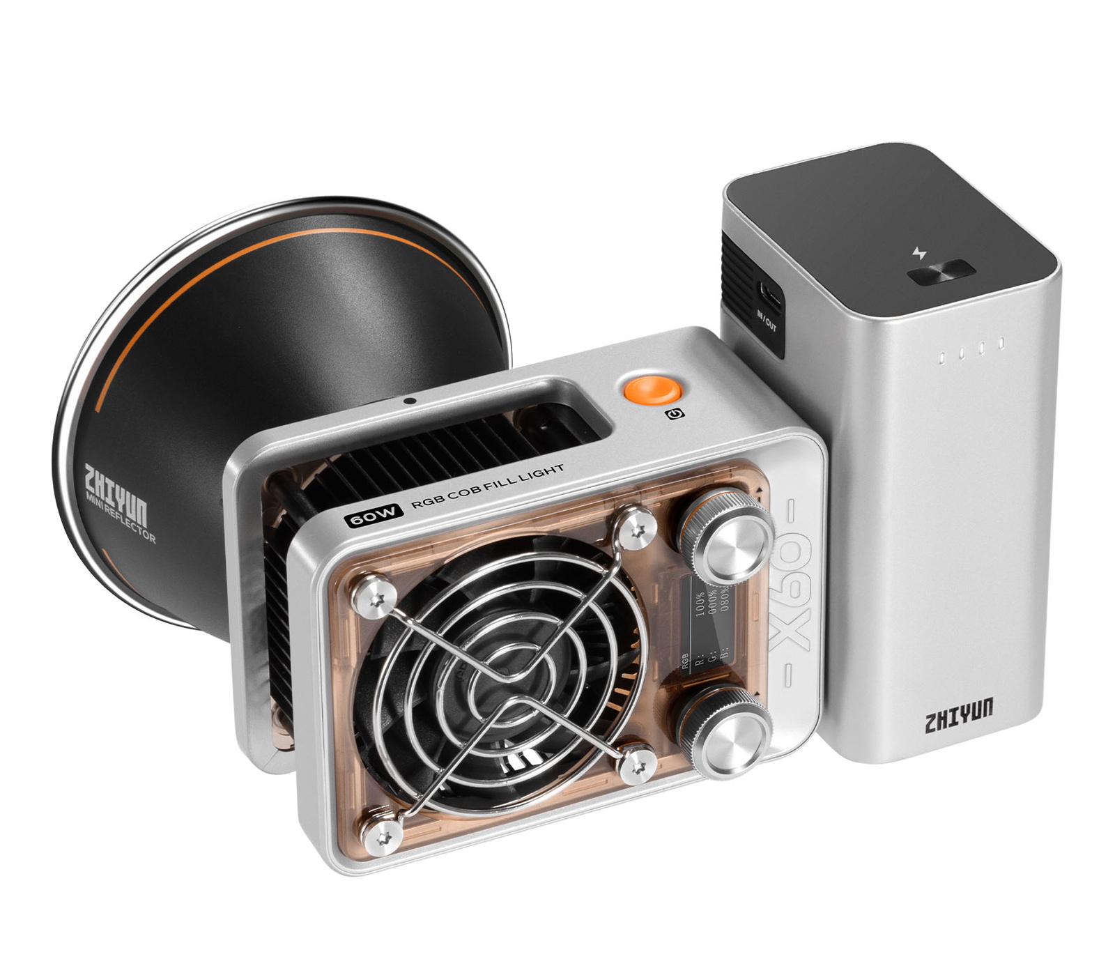 Осветитель Zhiyun Molus X60RGB COB Light PLX104 Combo, 2700-6500К, 60 Вт (уцененный)