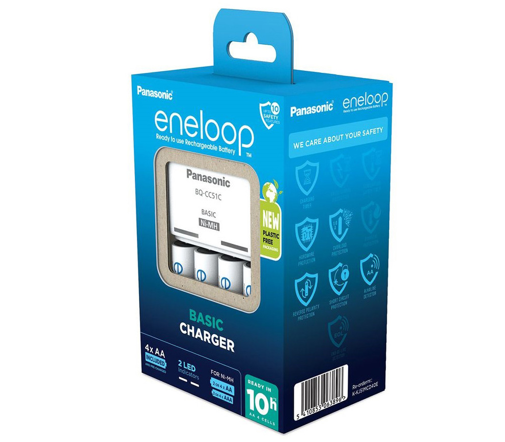 Зарядное устройство Panasonic Basic BQ-CC51 + Eneloop АА 2000 мАч, 4 шт.