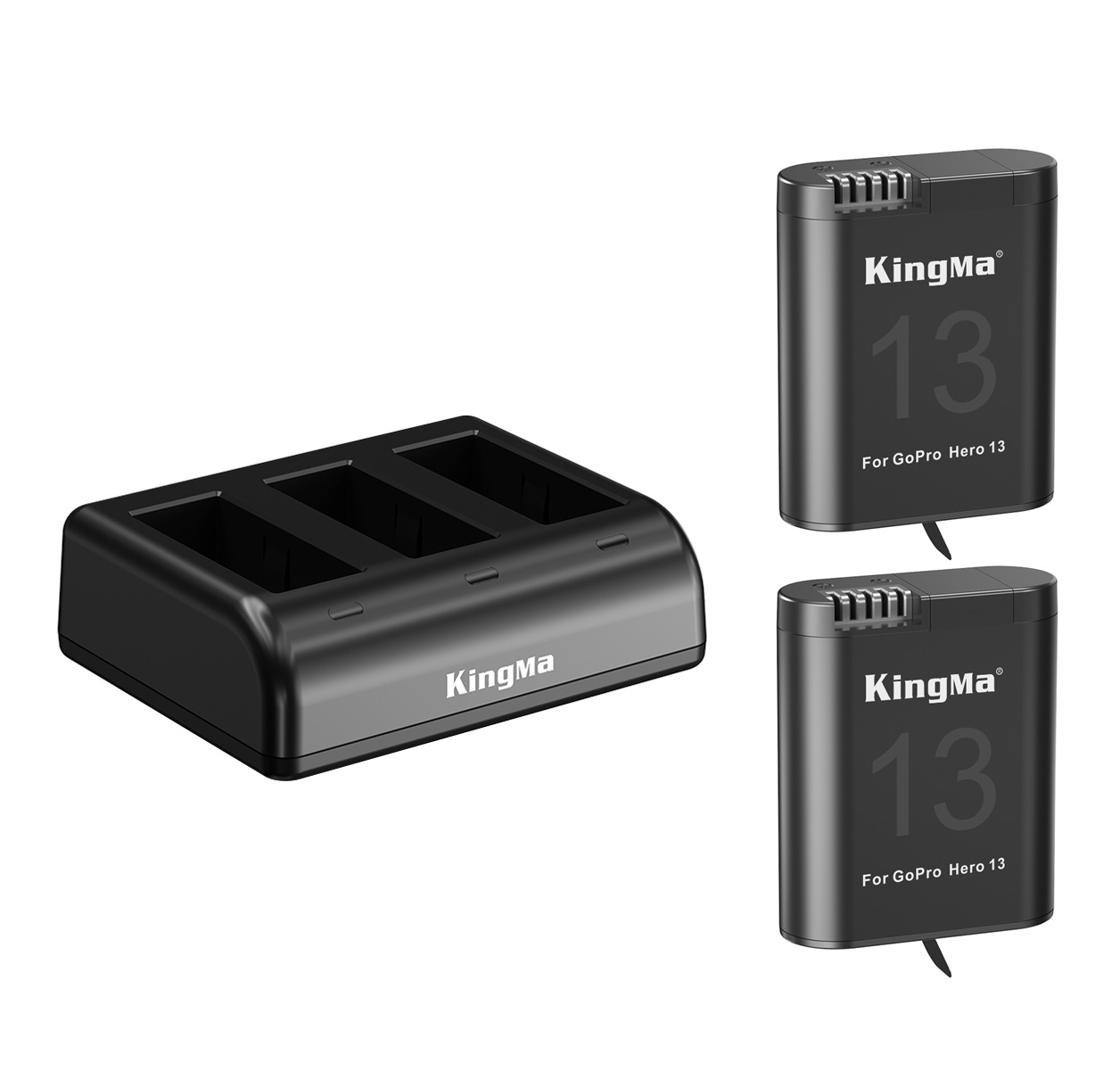 Зарядное устройство Kingma BM067 + 2 аккумулятора для GoPro HERO13